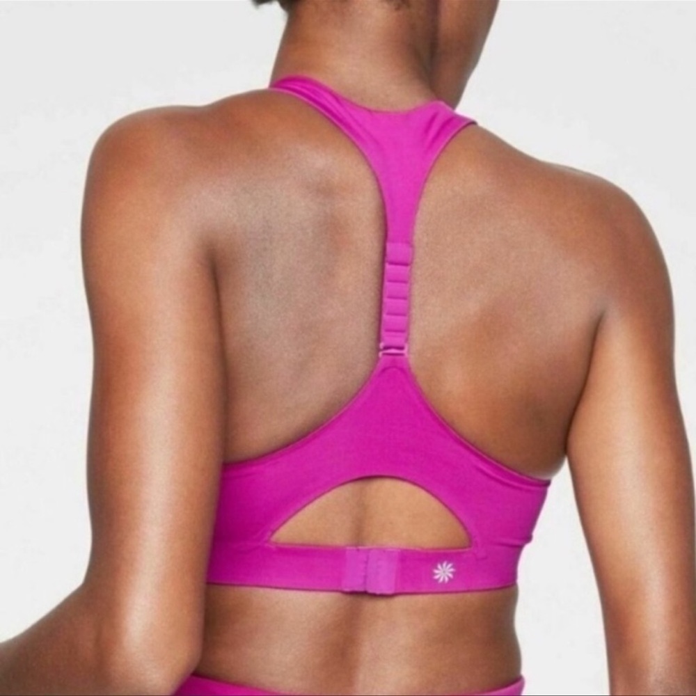 Athleta Circuit Fuchsia Sports Bra medium